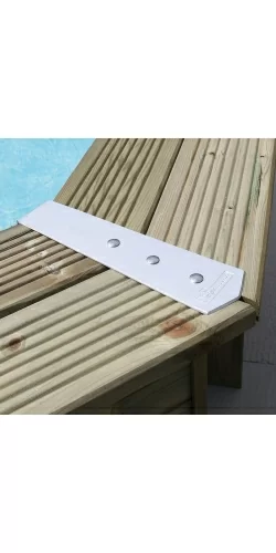 Finition de margelles aluminium Ubbink pour piscines bois