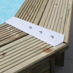 Finition de margelles aluminium Ubbink pour piscines bois