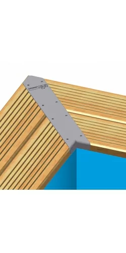 Finition de margelles aluminium Ubbink pour piscines bois