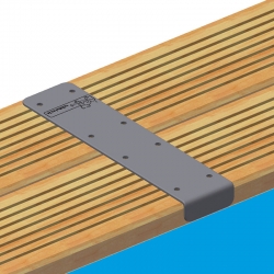 Finition de margelles aluminium Ubbink pour piscines bois