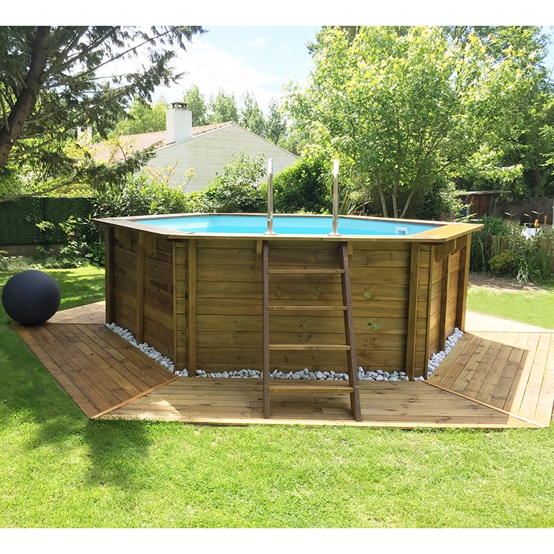 Piscine bois Sunbay Vanille Premium 4,12 x h1,19m Piscine bois Sunbay Vanille Premium 4,12 x h1,19m