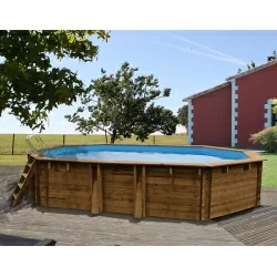 Piscine Sunbay Safran 6,37 x 4,12 x h1,33m Piscine Sunbay Safran 6,37 x 4,12 x h1,33m