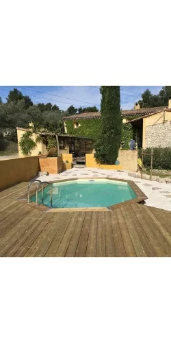 Piscine bois ovale 5,50 x 3,00 x h1,20m