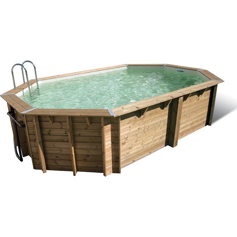 Piscine hors sol bois urbaine rectangulaire moins de 10m2 piscine en ligne  - Arobase Piscines