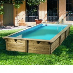 Piscine bois Ouessant UBBINK, octogonale L.4.9 x l.3 x H.1.2 m