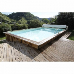 Piscine en bois rectangle Ubbink Sunwater 5,55 x 3,00 x h1,40m