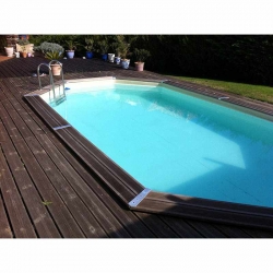 Piscine bois ovale 5,50 x 3,55 x h1,20m