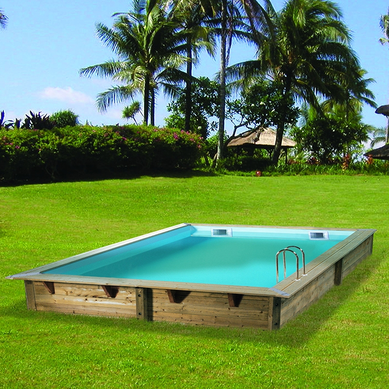 Piscine bois Linea 3,00 x 3,00 x h1,26m Piscine bois Linea 3,00 x 3,00 x h1,26m