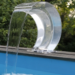 Cascade piscine Mamba Acry-LED transparente