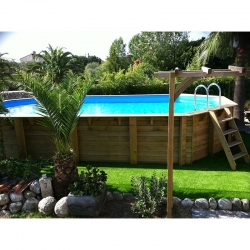 Piscine bois Ubbink 7,50 x 4,00 x h1,30m