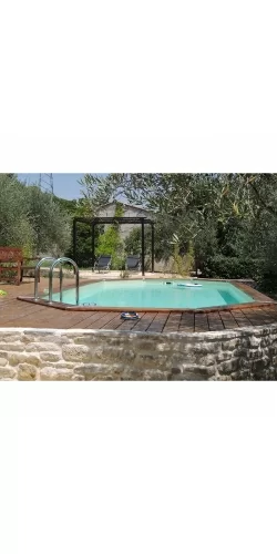 Piscine bois Ovale 7,50 x 4,00 x h1,30m