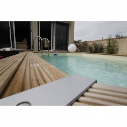 Habitat et Jardin - Piscine Bois Scandinave Palma (L) 7,57 x (l) 4,07 x (H)  1,31 m - Filtration à Sable 8,3 m3/h - Piscine de Jardin Octogonale Hors  Sol, Semi-enterrée ou Enterrée : : Jardin