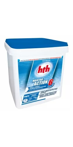 HTH Maxitab action 6 spécial liner - chlore lent multiactions 5 kg