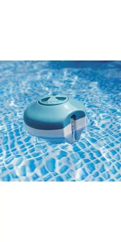 Diffuseur flottant piscine avec thermomètre