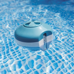 Diffuseur flottant piscine avec thermomètre