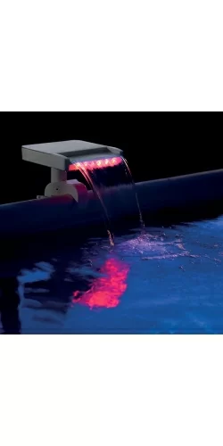 Cascade piscine hors sol LED multicolore Luxe