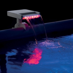 Cascade piscine hors sol LED multicolore Luxe