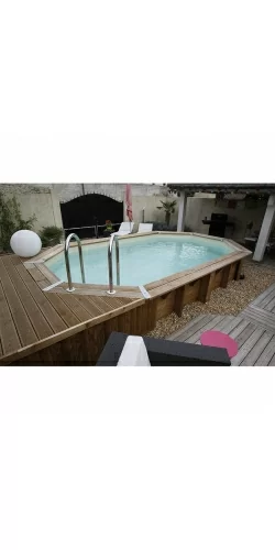 Piscine bois Ubbink 6,10 x 4,00 x h1,30m