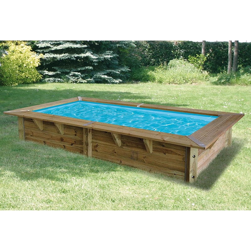 piscine en bois rectangulaire