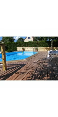Piscine bois ovale 6,10 x 4,00 x h1,30m