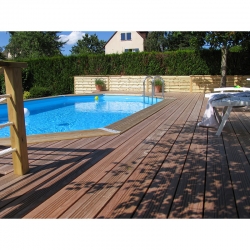 Piscine bois ovale 6,10 x 4,00 x h1,30m