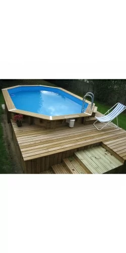 Piscine bois Ubbink 6,40 x 4,00 x h1,30m