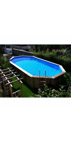 Piscine bois Ubbink 8,60 x 4,70 x h1,30m