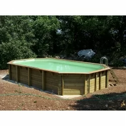 Piscine bois ovale 8,60 x 4,70 x h1,30m Piscine bois ovale 8,60 x 4,70 x h1,30m