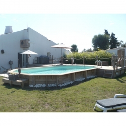 Piscine bois octogonale 8,60 x 4,70 x h1,30m