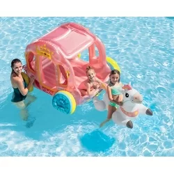 Carrosse de princesse et cheval blanc Intex