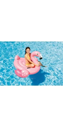 Flamant rose gonflable