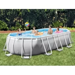 Piscine tubulaire ovale Intex Prism Frame 6,10 x 3,05 x h1,22m Piscine tubulaire ovale Intex Prism Frame 6,10 x 3,05 x h1,22m