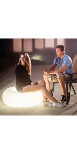 Pouf géant lumineux LED multicolore Intex