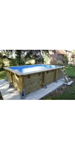 Piscine bois Ubbink Azura 4,50 x 2,50 x h1,26m