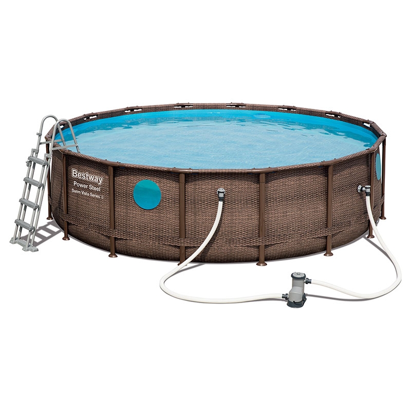 Piscine Bestway Ronde Power Steel Swim Vista Pool 4,88 x h1,22m Piscine Bestway Ronde Power Steel Swim Vista Pool 4,88 x h1,22m