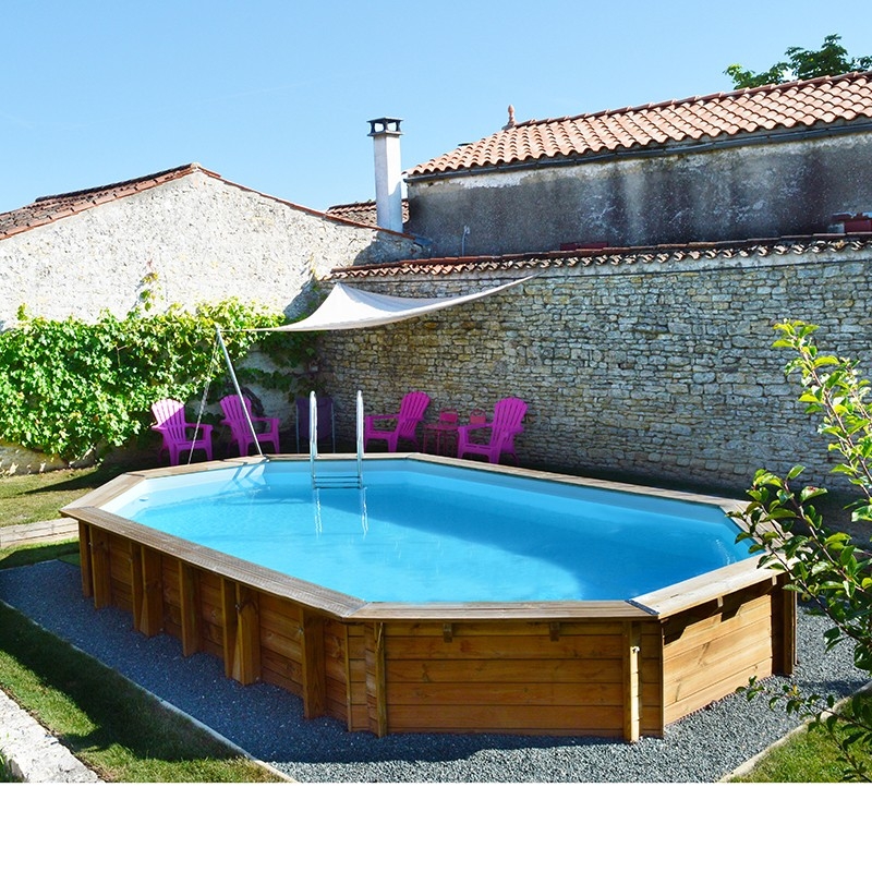 Piscine hors sol bois rectangulaire 8,15 x 4,2 x 1,46 m BRAGA