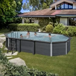 Piscine bois composite Avant Garde Gré 6,64 x 3,86 h1,24m