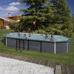 Piscine bois composite Avant Garde Gré 8,04 x 3,86 h1,24m