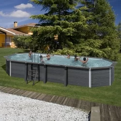 Piscine bois composite Avant Garde Gré 8,04 x 3,86 h1,24m Piscine bois composite Avant Garde Gré 8,04 x 3,86 h1,24m