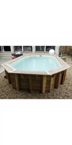 Piscine bois Lagon octogonale 6,10 x 4,00 x h1,20m