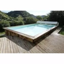 Piscine bois rectangulaire 4,30 x 3,00 x h1,26m