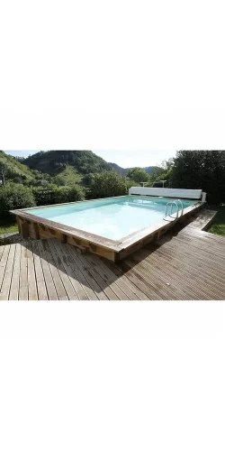 Piscine bois rectangulaire 4,30 x 3,00 x h1,26m