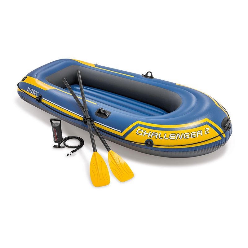 Bateau gonflable Intex Challenger 2 places avec rames et gonfleur Bateau gonflable Intex Challenger 2 places avec rames et gonfleur