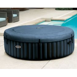 Spa gonflable PureSpa rond bulles 4 places Intex + Couverture