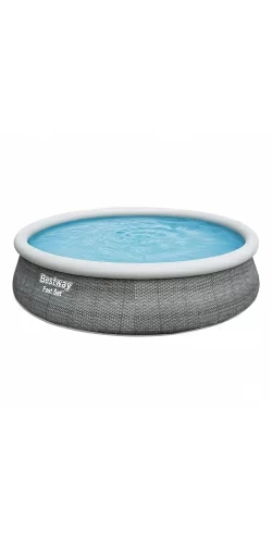 Piscine autoportée Bestway Fast Set Rotin ronde 4,57 x h1,07m