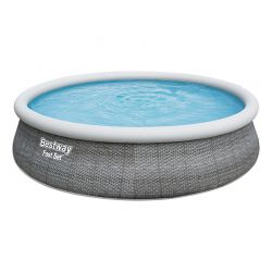 Piscine autoportée Bestway Fast Set Rotin ronde 4,57 x h1,07m