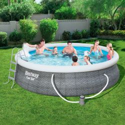 Piscine autoportante Bestway Fast Set Rotin ronde 4,57 x h1,07m