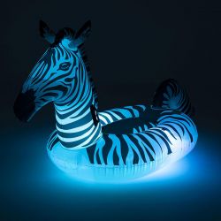 Zèbre géant gonflable avec LED multicolore
