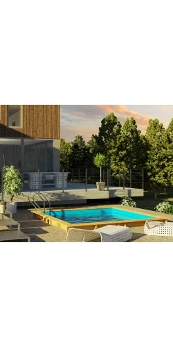 Piscine en bois Carra 3,05 x 3,05 x h1,19m