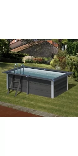 Piscine bois composite rectangulaire 3,26 x 1,86 x h0,96m